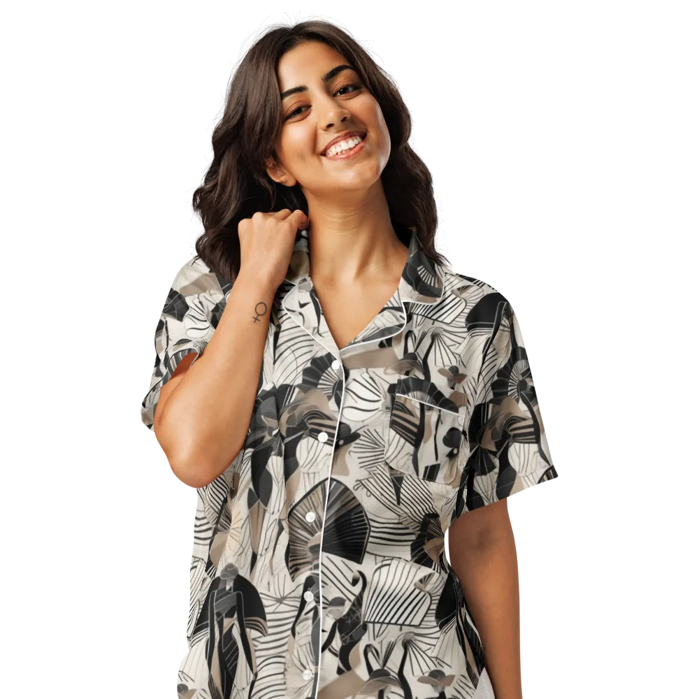 Noir Modiste on Women's Short Sleeve Pajama Top — Front