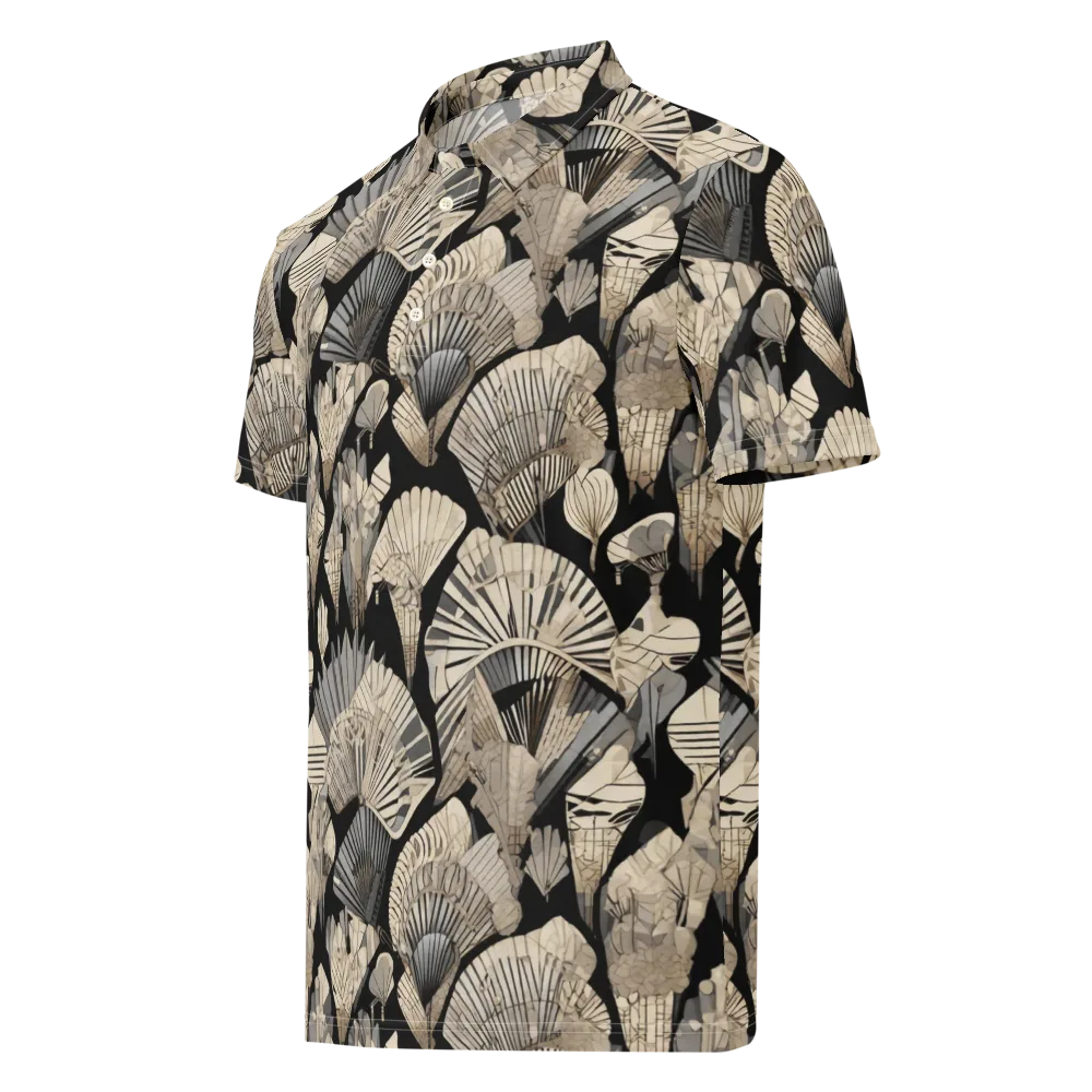 Midnight Fans on Men's Slim Fit Polo Shirt — Left Front