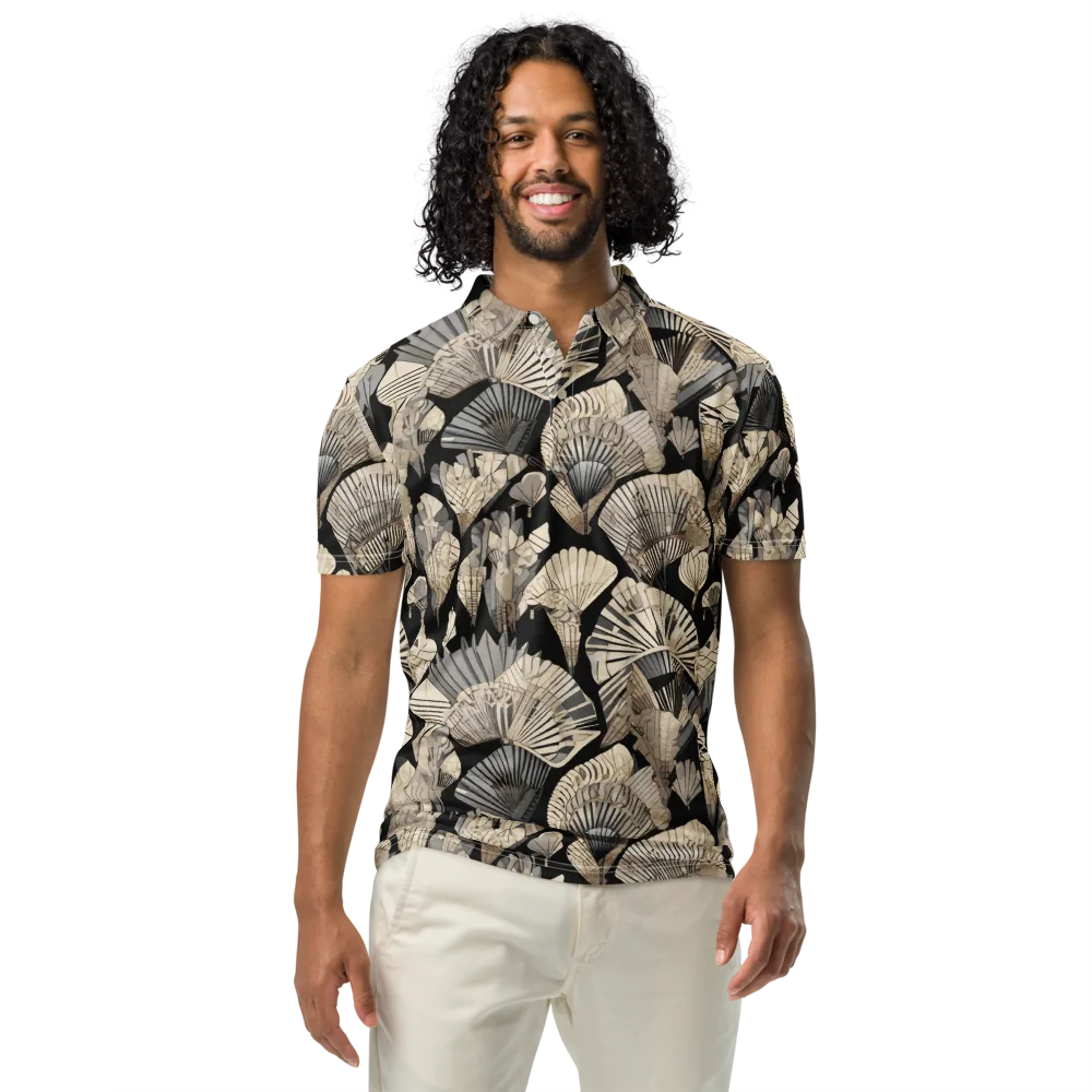 Midnight Fans on Men's Slim Fit Polo Shirt — Front