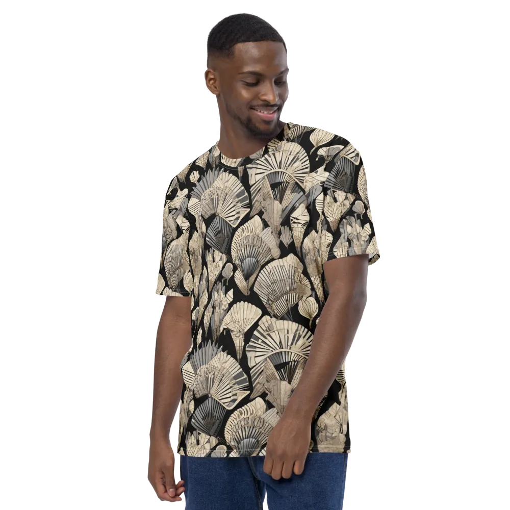 Midnight Fans on Men's Crew Neck T-Shirt — Left