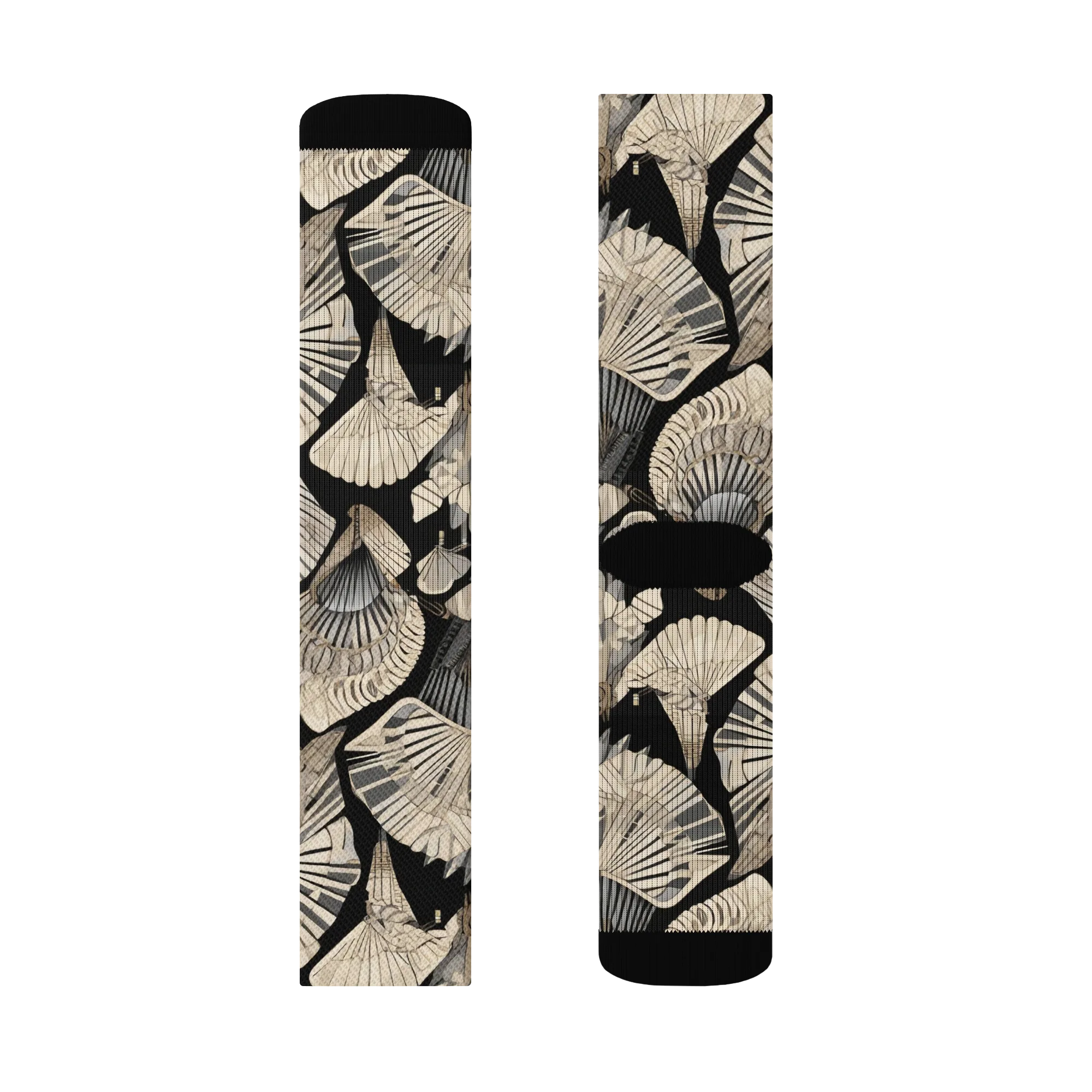 Midnight Fans on Socks — Left Sock