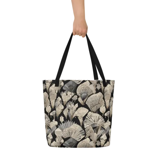 Midnight Fans on a Large Tote Bag W/ Pocket