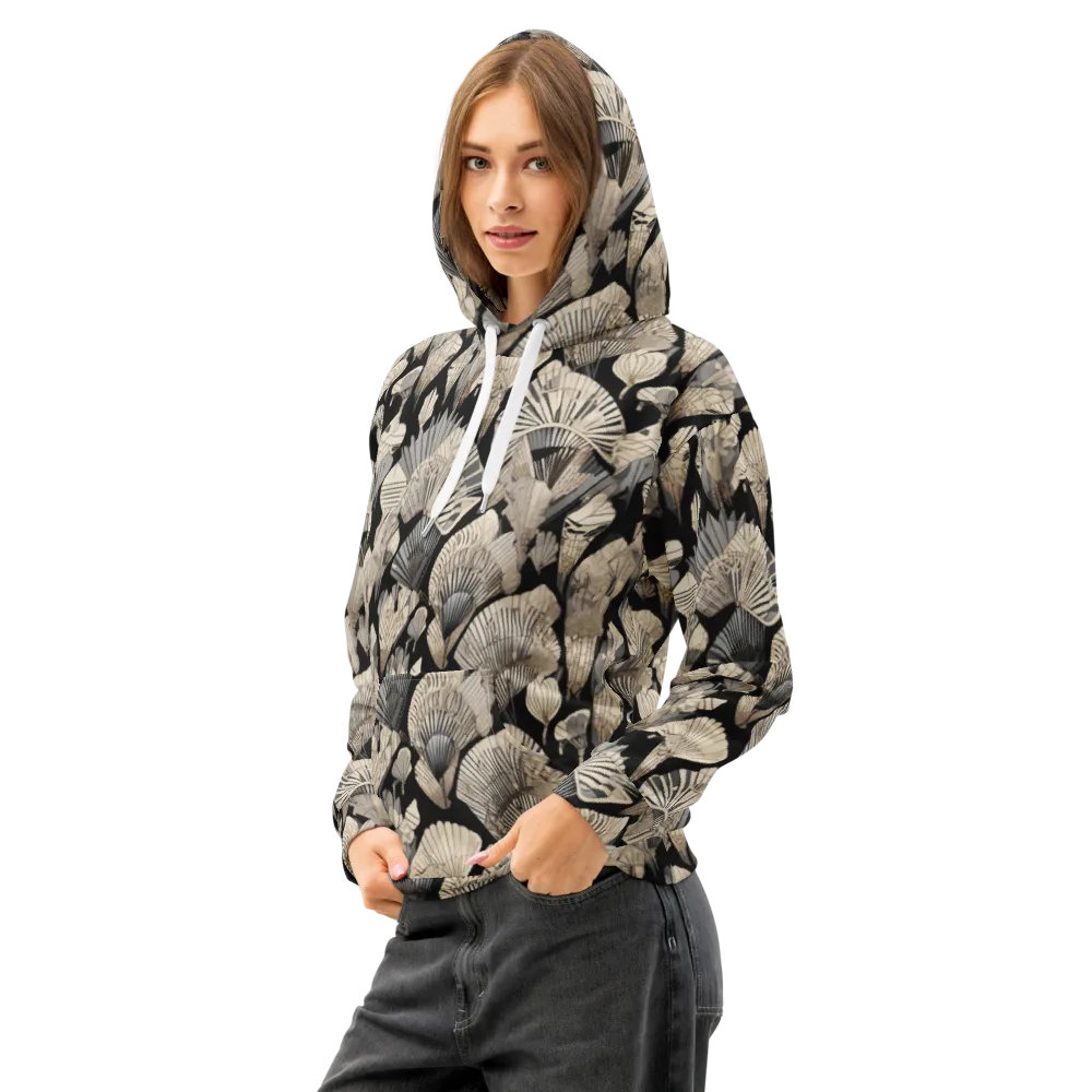 Midnight Fans on Cotton Hoodie — Left Front