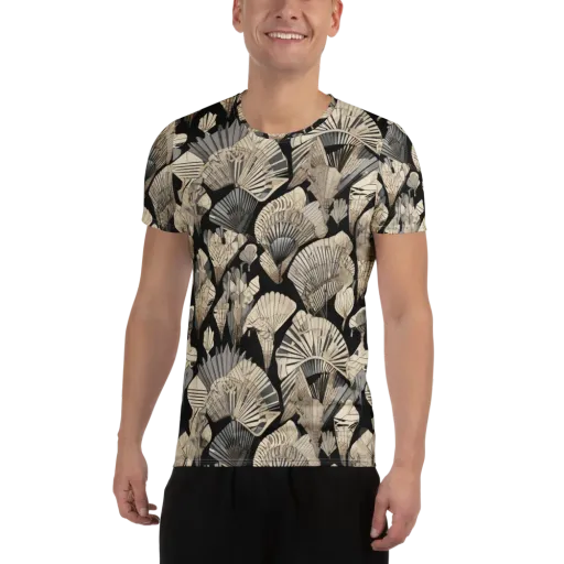 Midnight Fans on a Men's Athletic T-Shirt