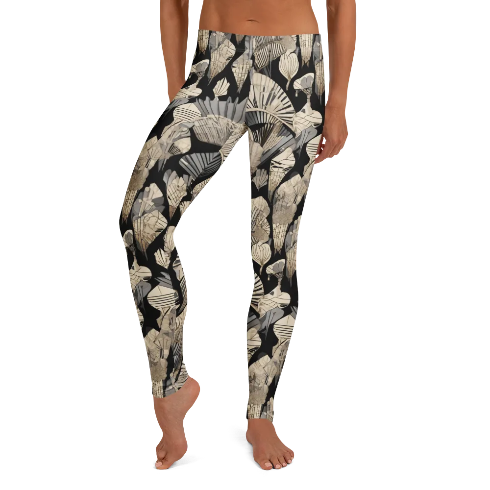 Midnight Fans on Leggings — Front