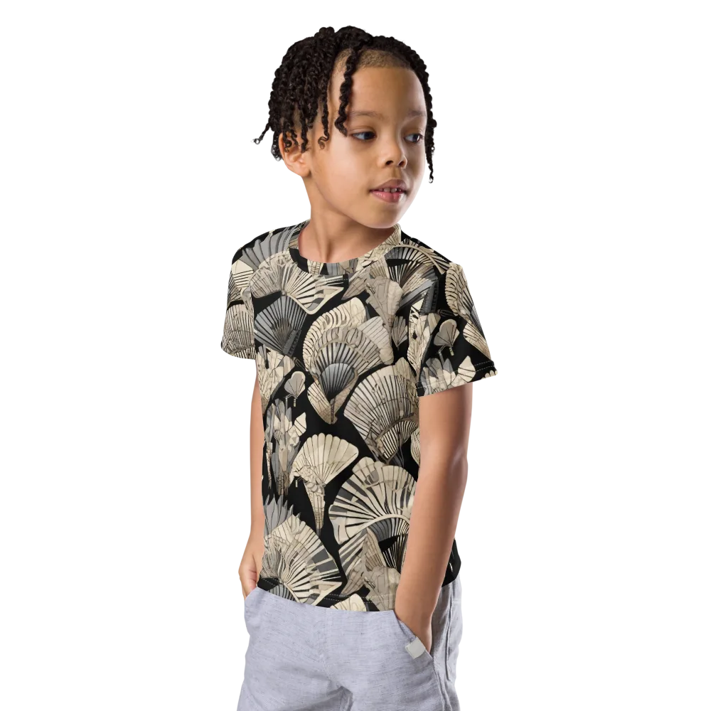 Midnight Fans on Kids Crew Neck T-Shirt — Left Front