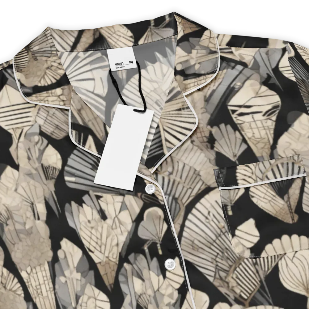 Midnight Fans on Women's Short Sleeve Pajama Top — Product details