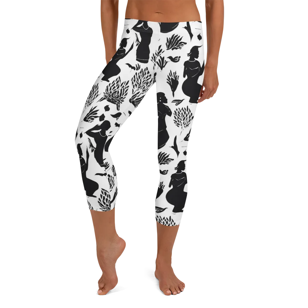 Silhouette Conservatory on Capri Leggings — Front