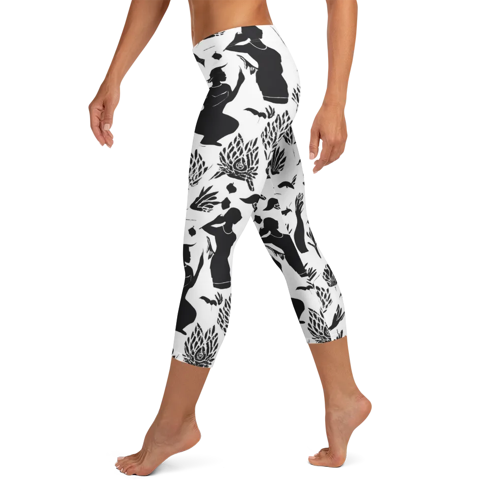 Silhouette Conservatory on Capri Leggings — Left