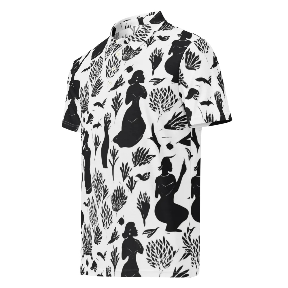 Silhouette Conservatory on Men's Slim Fit Polo Shirt — Left Front