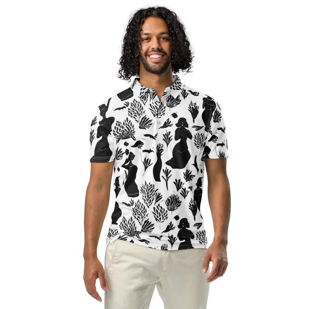 Silhouette Conservatory on Men's Slim Fit Polo Shirt — Front