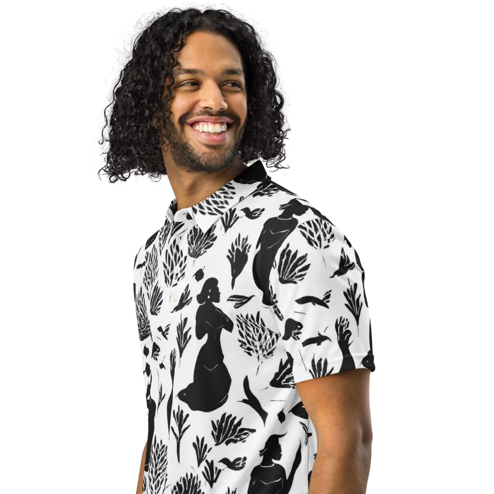 Silhouette Conservatory on Men's Slim Fit Polo Shirt — Left Front