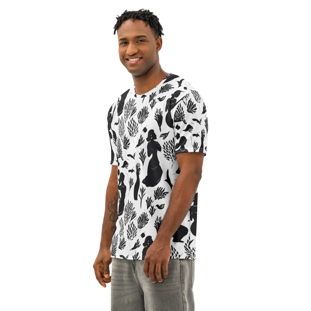 Silhouette Conservatory on Men's Cotton Crew Neck T-Shirt — Left Front