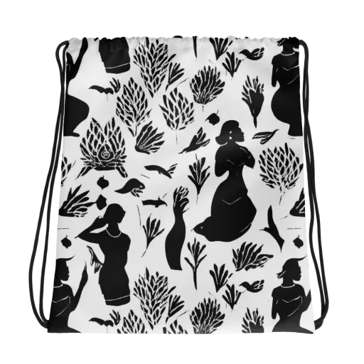 Silhouette Conservatory on a Drawstring Bag