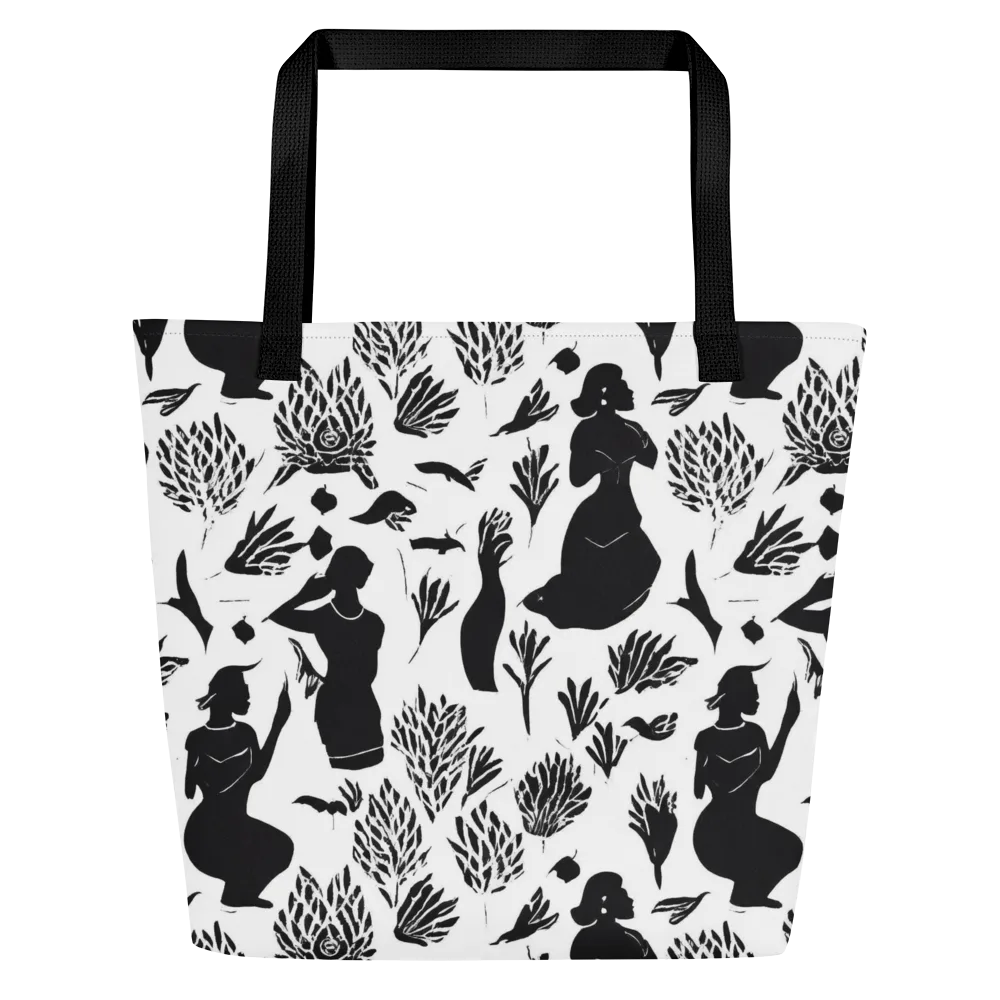 Silhouette Conservatory on Large Tote Bag W/ Pocket — Front