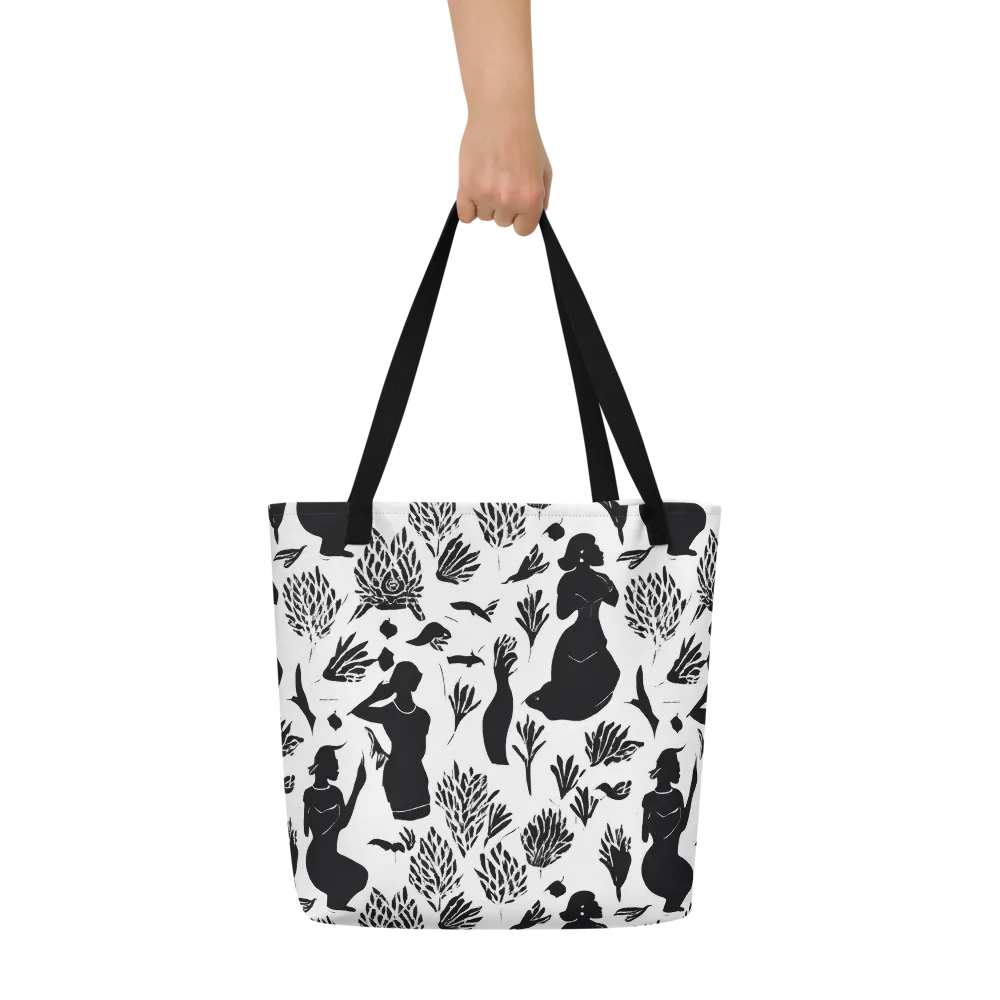 Silhouette Conservatory on Large Tote Bag W/ Pocket — Front