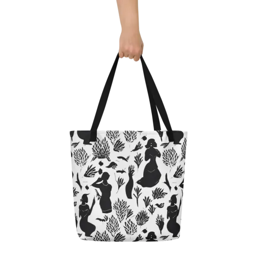 Silhouette Conservatory on a Large Tote Bag W/ Pocket