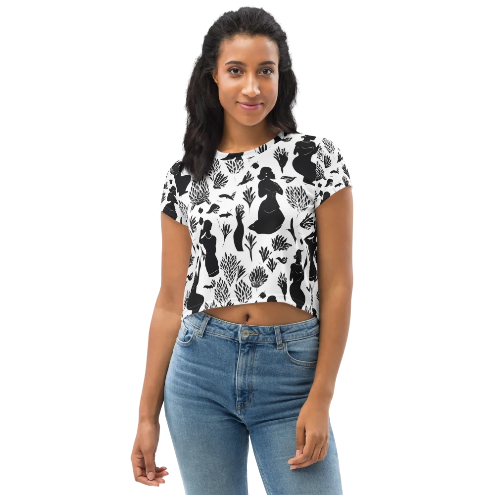 Silhouette Conservatory on Crop Tee — Front