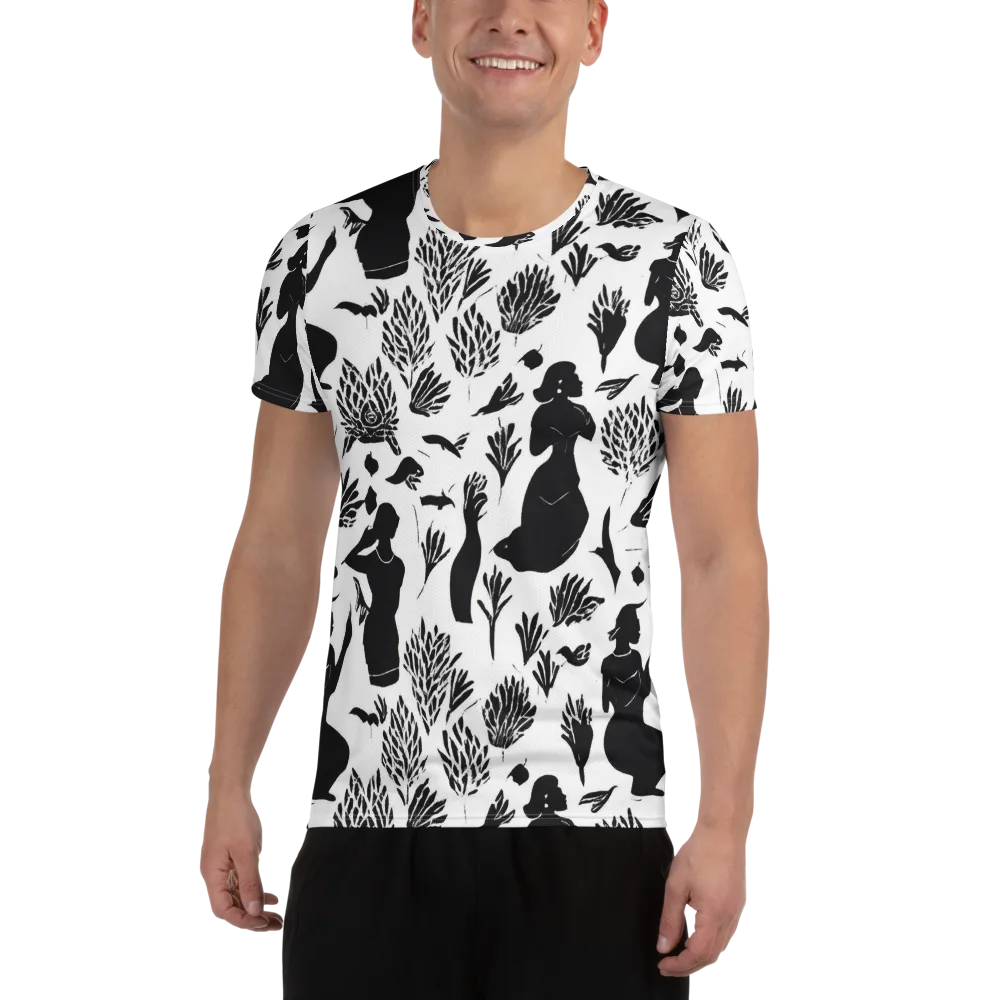 Silhouette Conservatory on Men's Athletic T-Shirt — Front