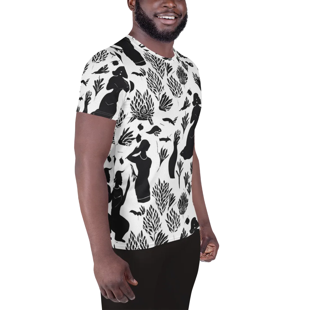Silhouette Conservatory on Men's Athletic T-Shirt — Right