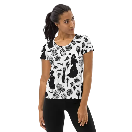 Silhouette Conservatory on a Women's Athletic T-Shirt