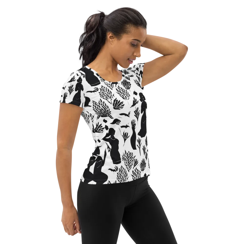 Silhouette Conservatory on Women's Athletic T-Shirt — Right