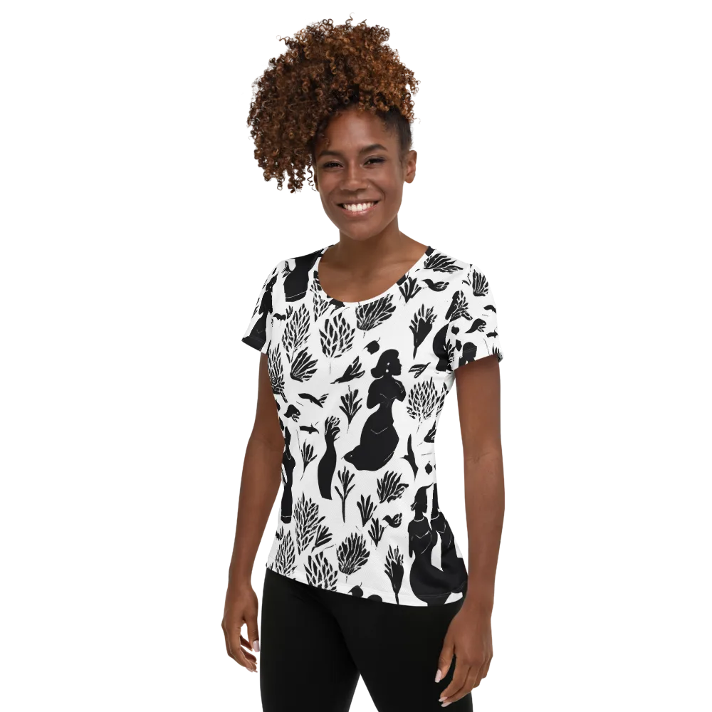 Silhouette Conservatory on Women's Athletic T-Shirt — Left