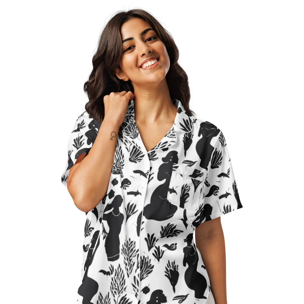 Silhouette Conservatory on Women's Short Sleeve Pajama Top — Front