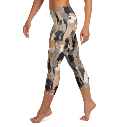 Abstract Assembly on a Capri Leggings