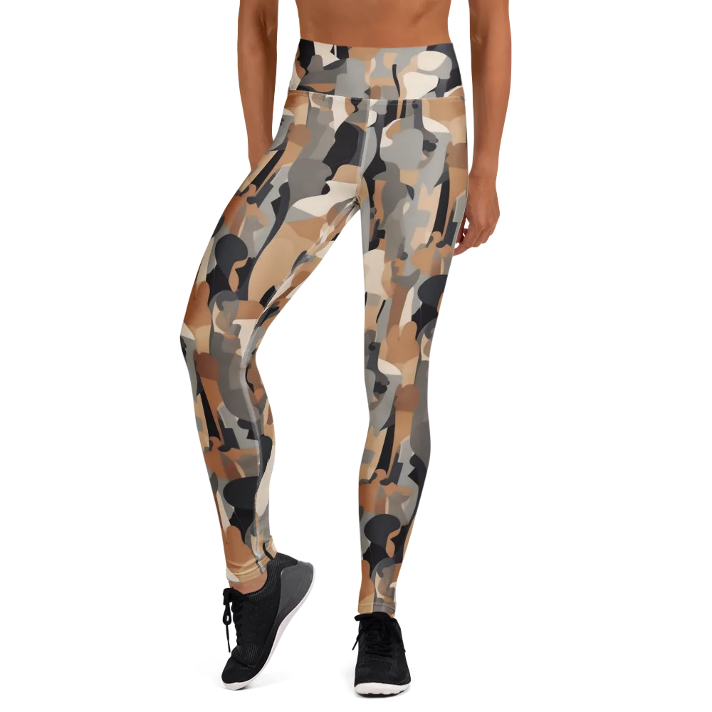 Abstract Assembly on Yoga Leggings — Front