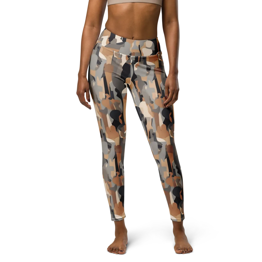 Abstract Assembly on Yoga Leggings — Front