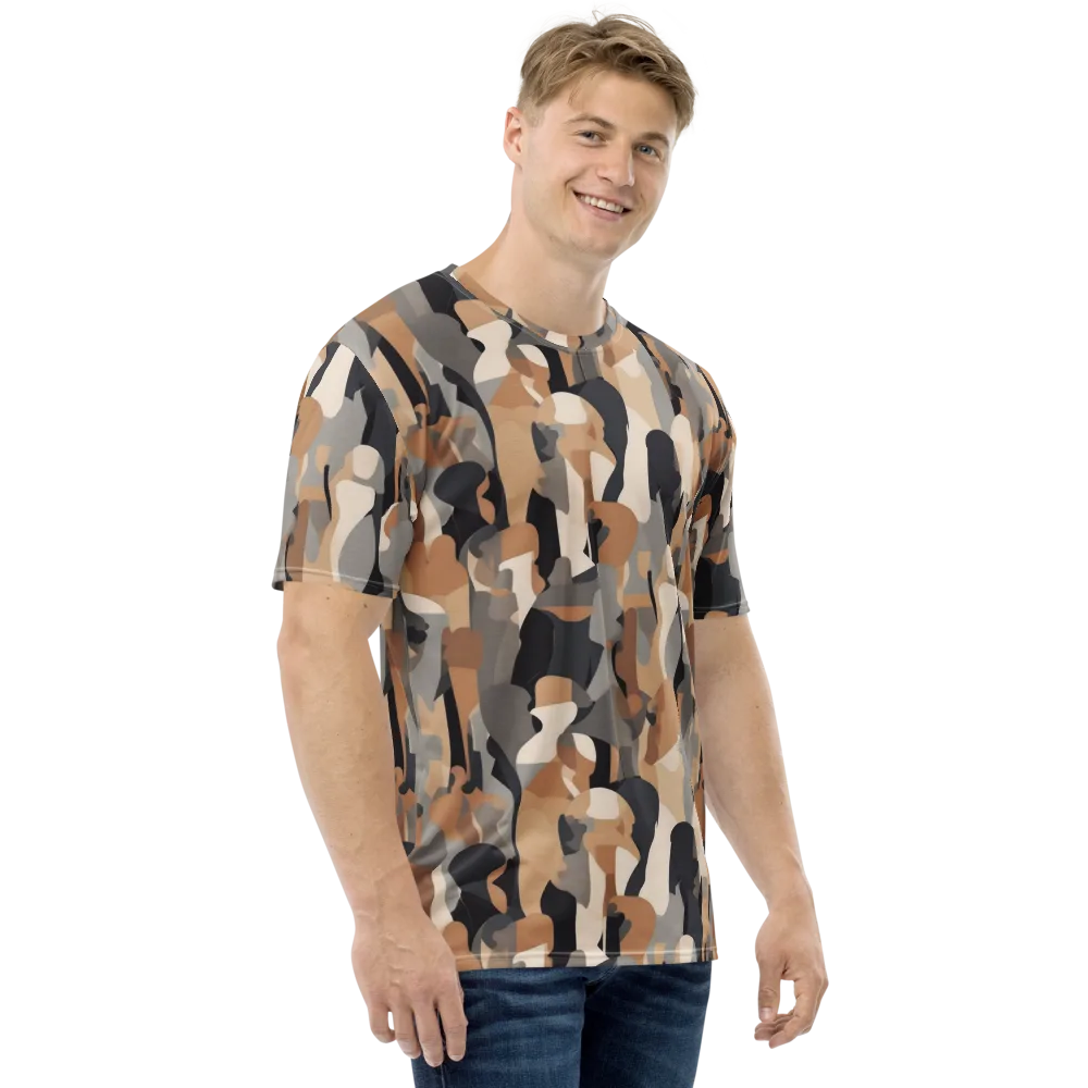 Abstract Assembly on Men's Crew Neck T-Shirt — Right