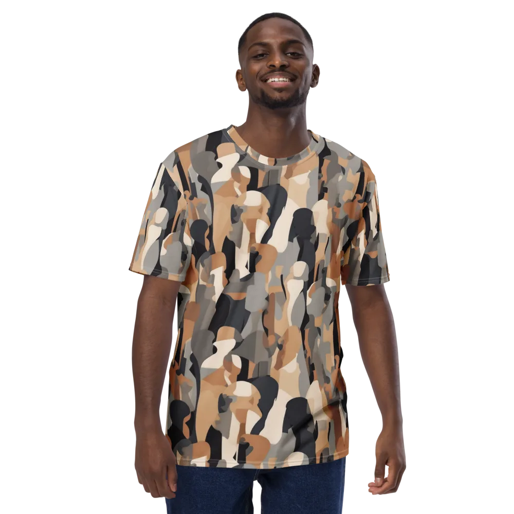 Abstract Assembly on Men's Crew Neck T-Shirt — Front