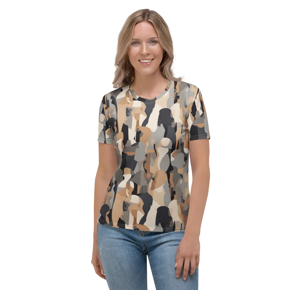Abstract Assembly on Women's Crew Neck T-Shirt — Front