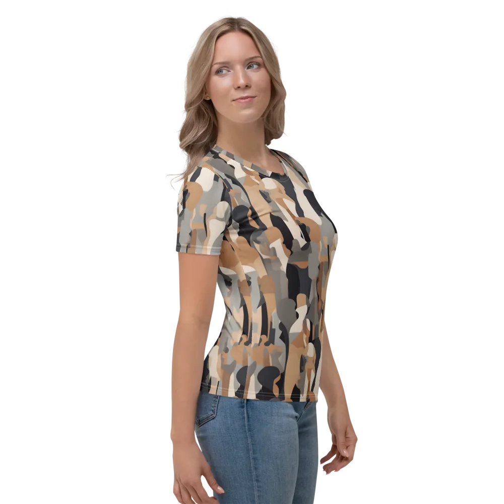 Abstract Assembly on Women's Crew Neck T-Shirt — Right