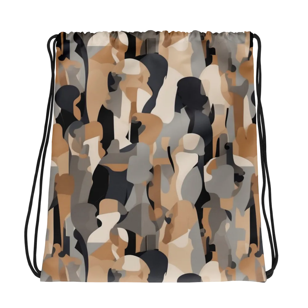 Abstract Assembly on Drawstring Bag — Photo