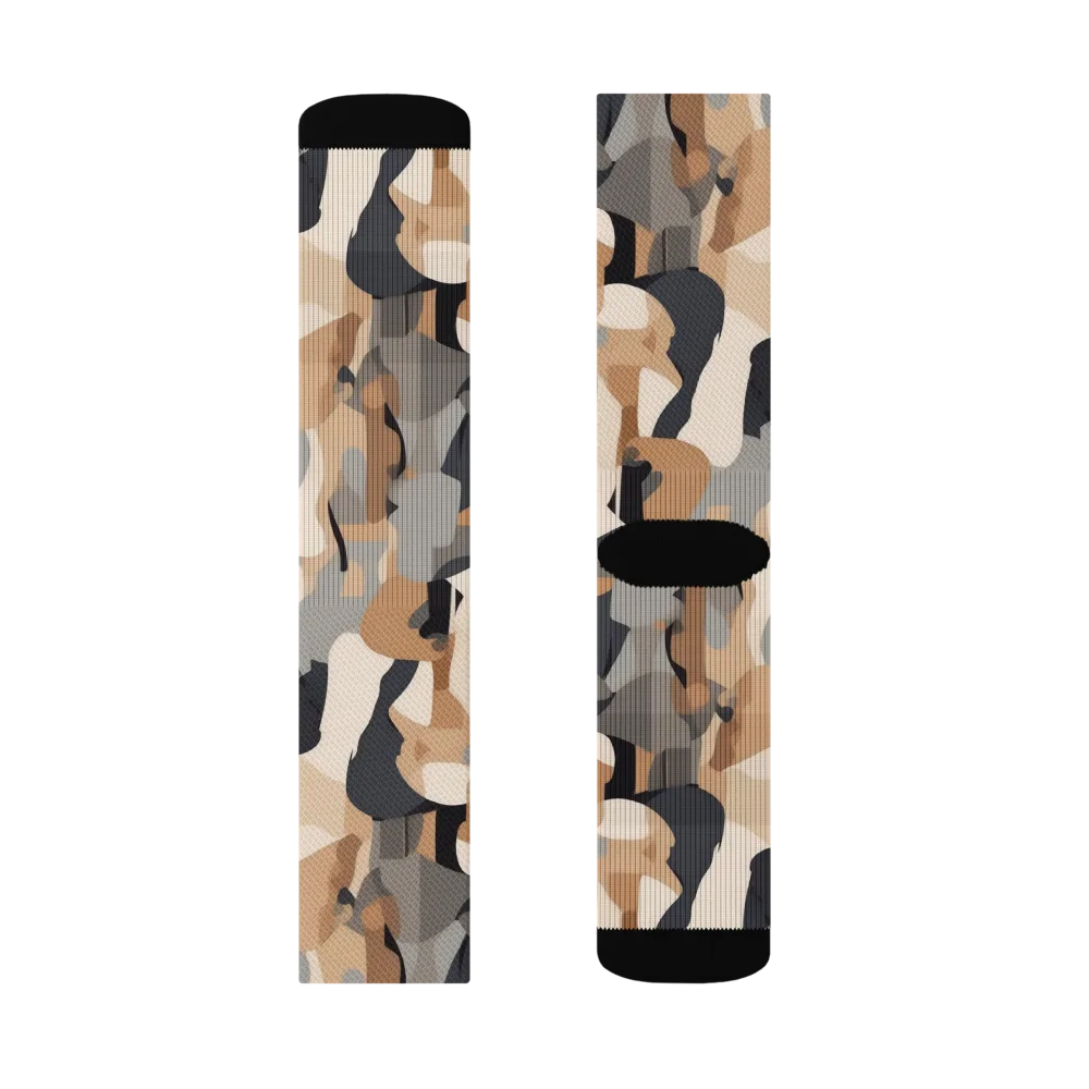 Abstract Assembly on Socks — Right Sock