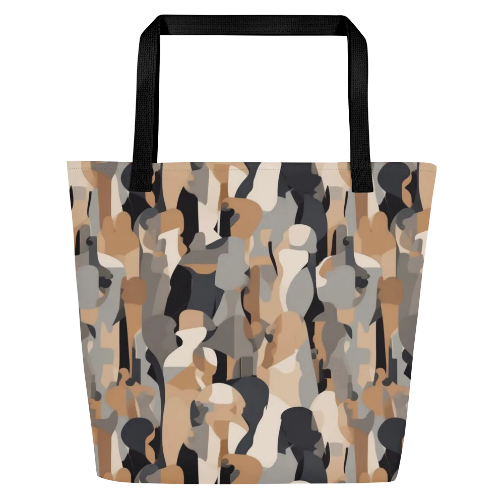 Abstract Assembly on Large Tote Bag W/ Pocket — Front