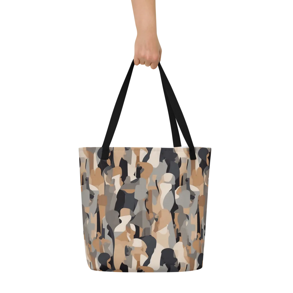 Abstract Assembly on Large Tote Bag W/ Pocket — Front