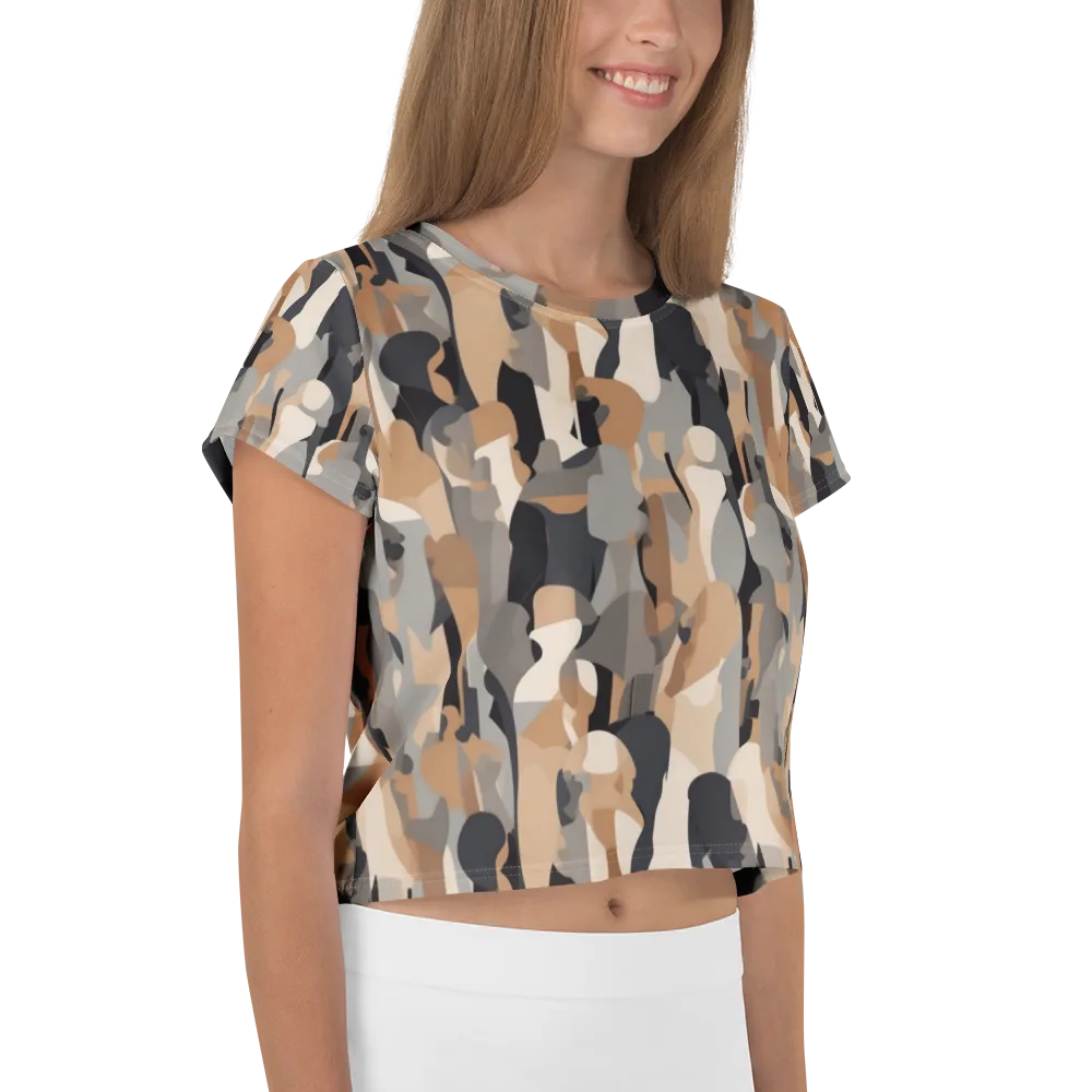 Abstract Assembly on Crop Tee — Right