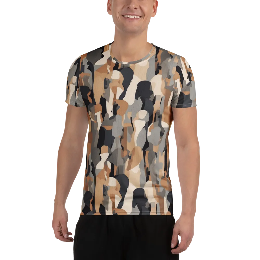 Abstract Assembly on Men's Athletic T-Shirt — Front