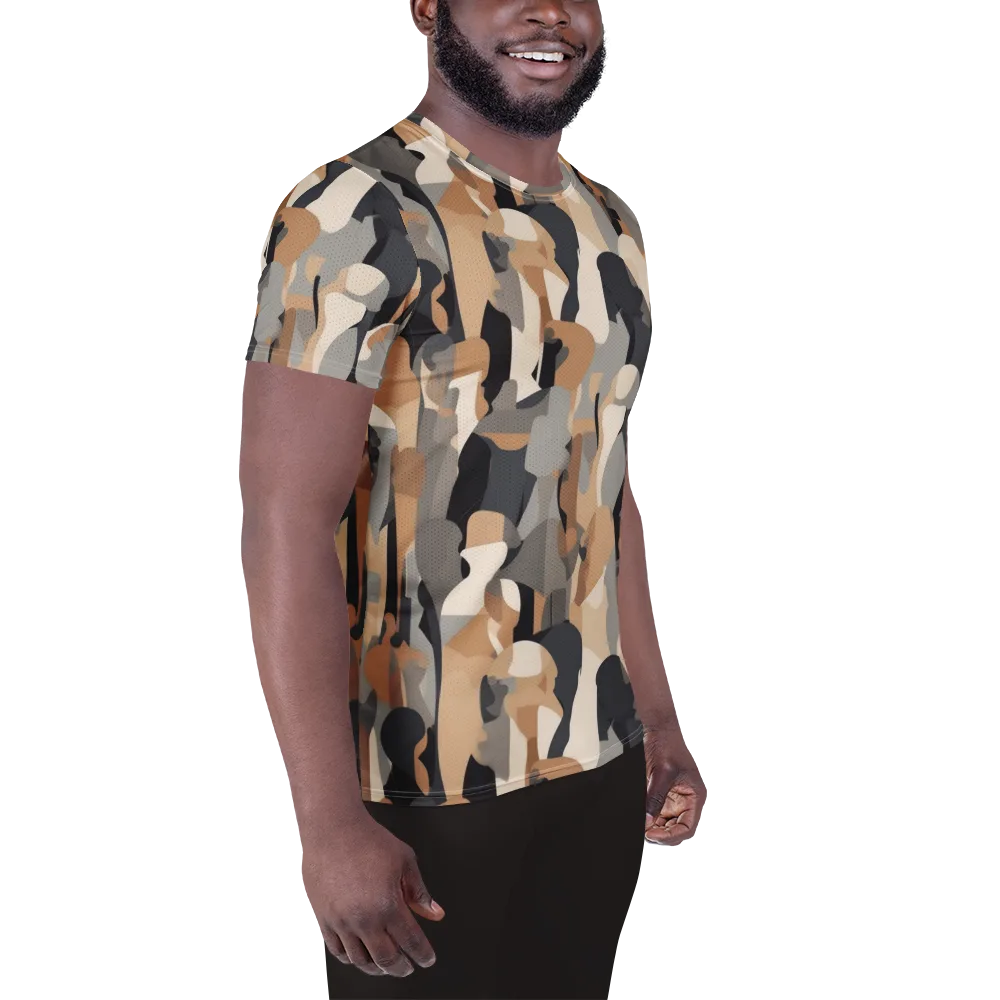 Abstract Assembly on Men's Athletic T-Shirt — Right