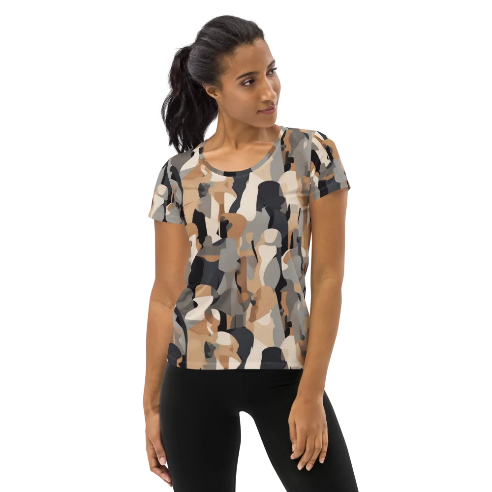 Abstract Assembly on Women's Athletic T-Shirt — Front