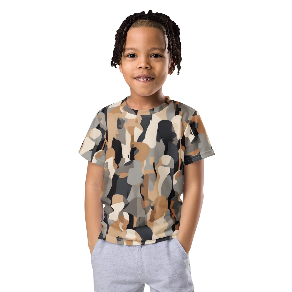 Abstract Assembly on Kids Crew Neck T-Shirt — Front