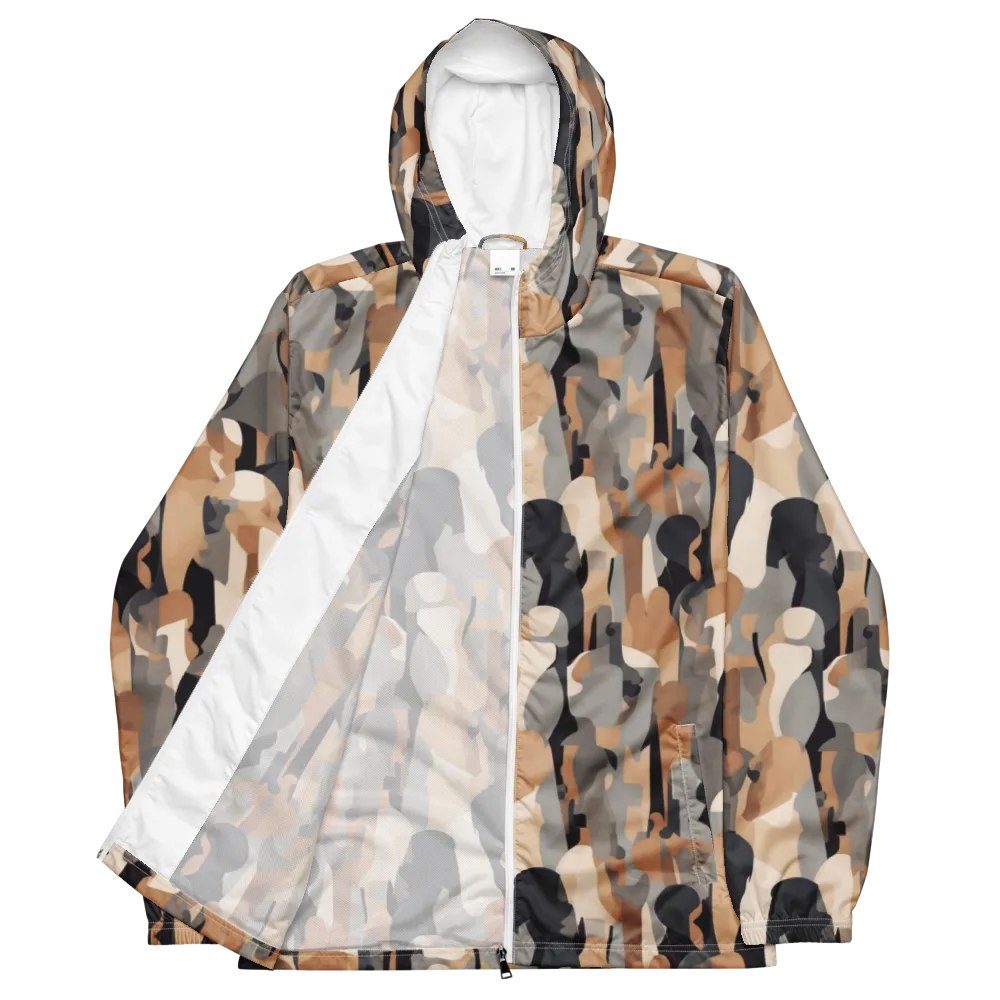 Abstract Assembly on Men's Windbreaker — Front