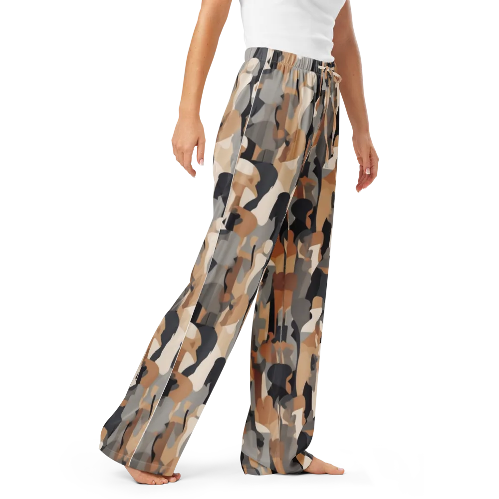 Abstract Assembly on Women's Pajama Pants — Right Front