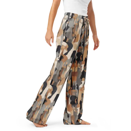 Abstract Assembly on a Women's Pajama Pants