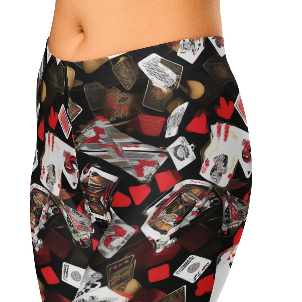 Royal Shuffle on Capri Leggings — Zoomed-in