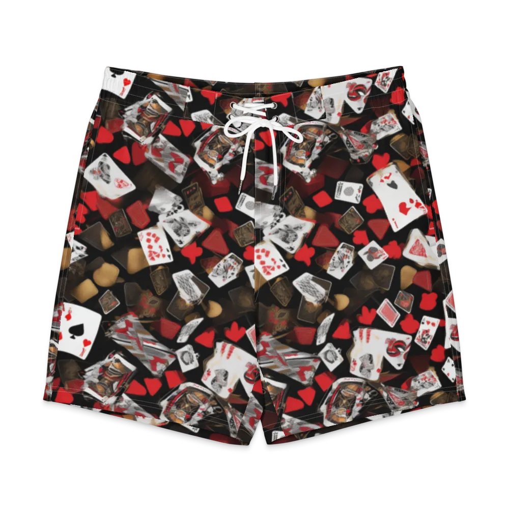 Royal Shuffle on Men's Board Shorts — Front