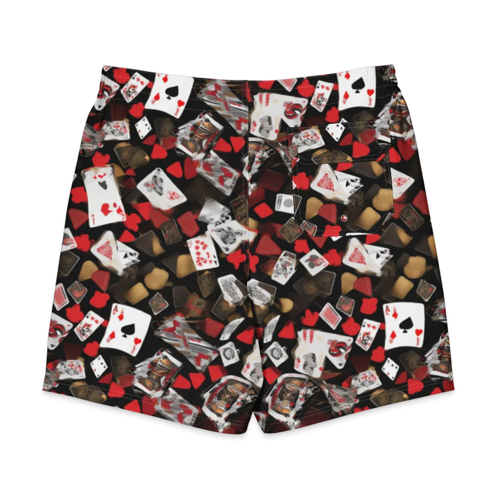 Royal Shuffle on Men's Board Shorts — Back